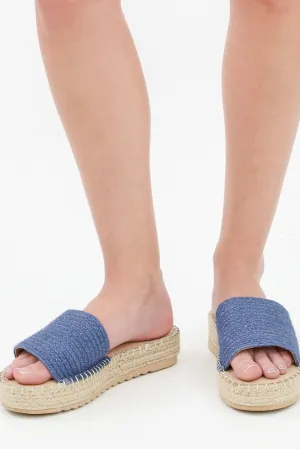 Woven Straw Platform Sandals